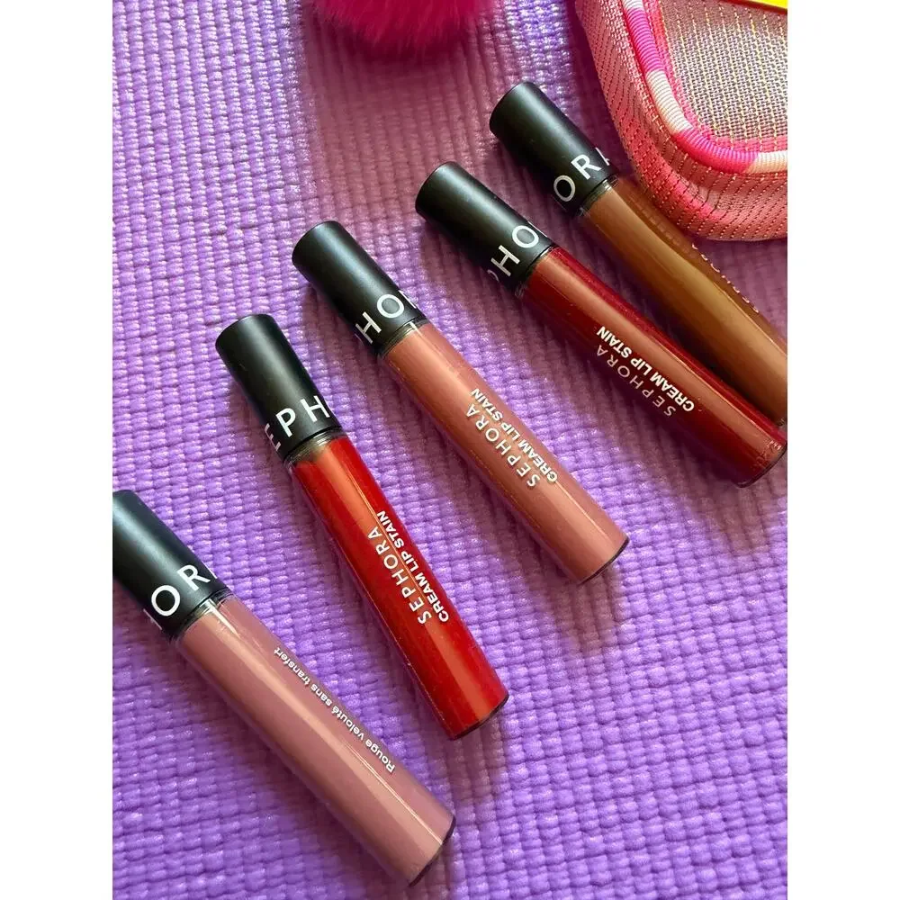 New Sephora Collection 5-Piece Cream Lip Stain Set with Makeup Bag